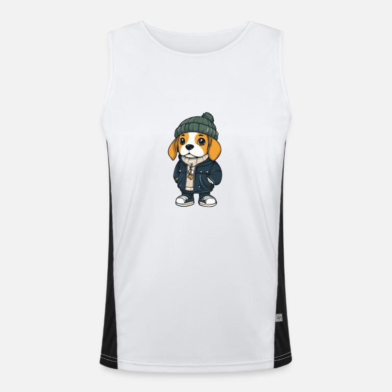 Beagle Chien Hiver Débardeur respirant contrasté Homme 