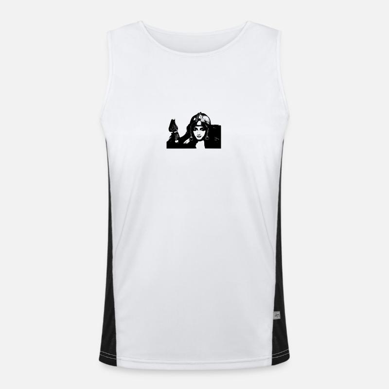 Warrior Girl Starkes Mädchen,Iranerin Funktionelles Kontrast-Tank Top für Männer 