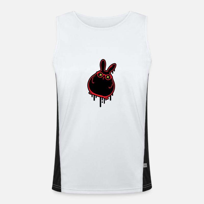 Bunny Funny Easter Easter Bunny - Men's Functional Contrast Tank Top  - white/black