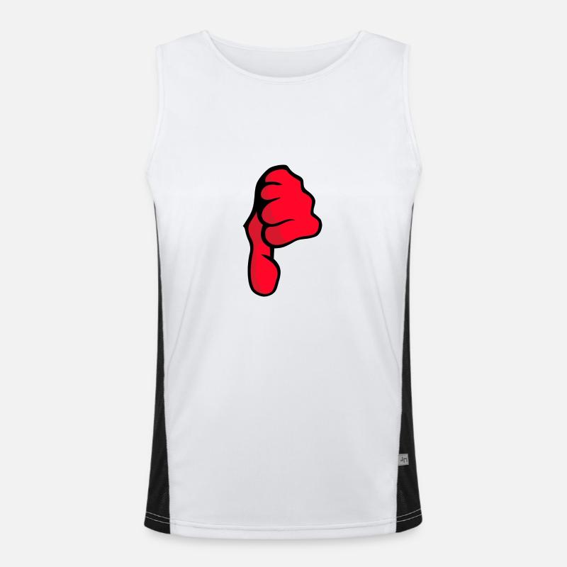 Daumen Runter Funktionelles Kontrast-Tank Top für Männer 