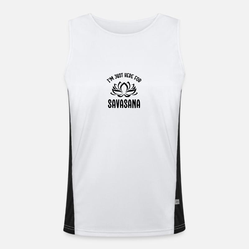 Cool Yoga Saying Gift Yogi Men's Functional Contrast Tank Top 
