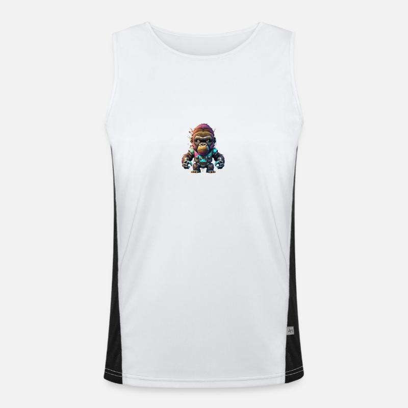 Robot Gorilla Men's Functional Contrast Tank Top 