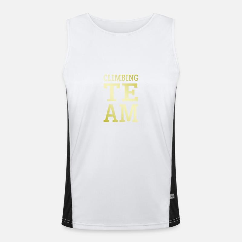 Climbing Team Klettern Mannschaft - Men's Functional Contrast Tank Top  - white/black