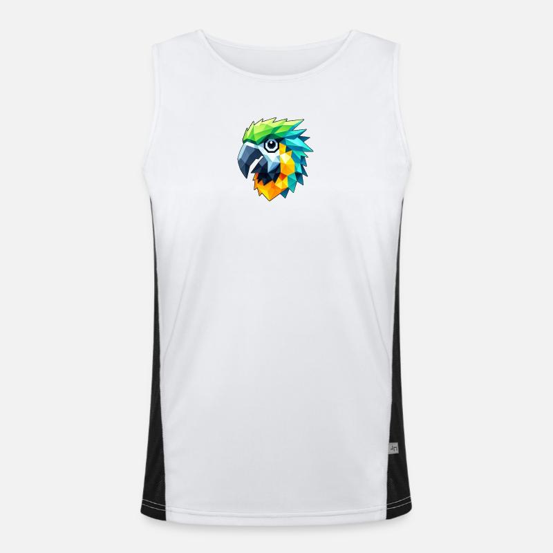 Papagei Polygon Funktionelles Kontrast-Tank Top für Männer 