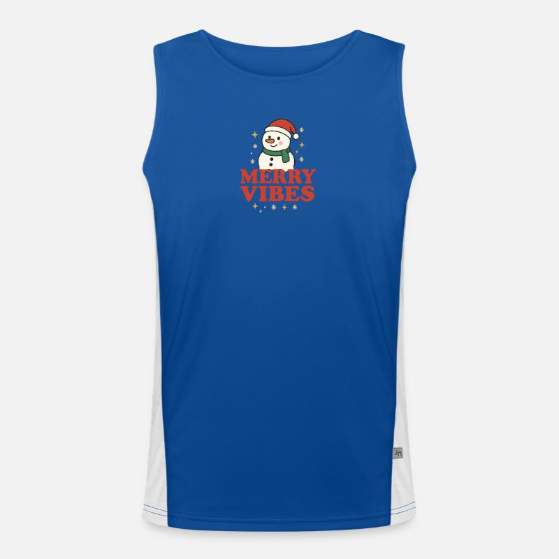 Conception de bonhomme de neige Merry Vibes Débardeur respirant contrasté Homme 