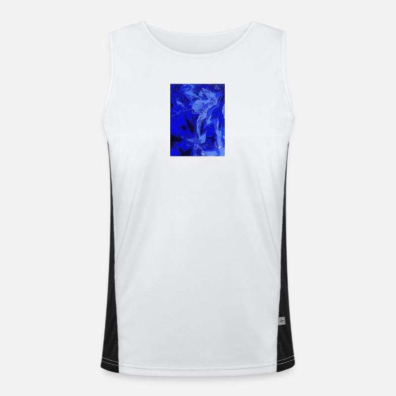 Abstraction bleue Débardeur respirant contrasté Homme 