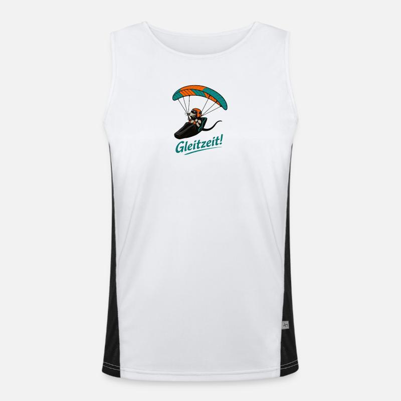 Gleizeit Paragliding Mascot Funktionelles Kontrast-Tank Top für Männer 