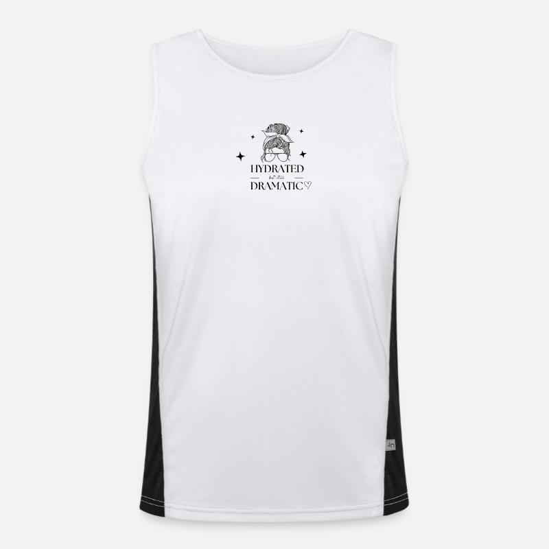 Hydrated but still dramatic - Men's Functional Contrast Tank Top  - white/black