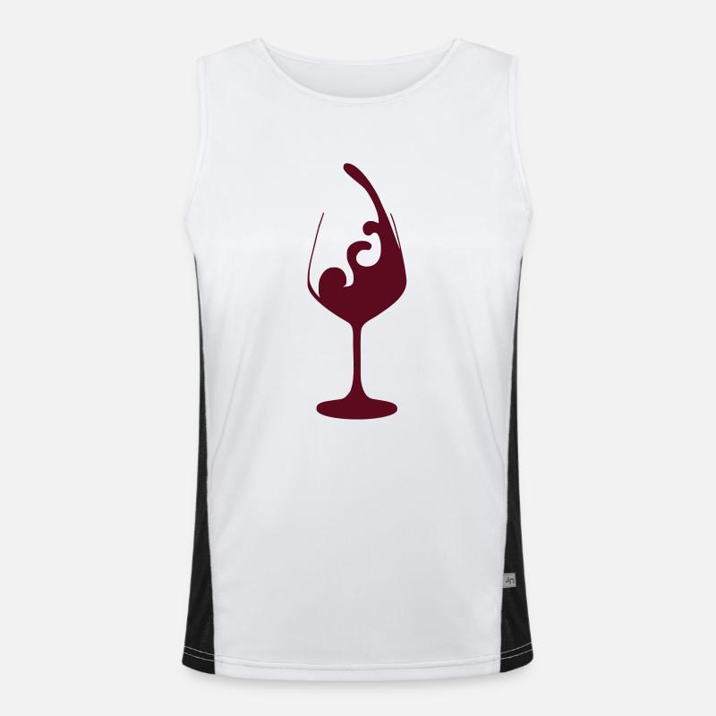 Weinglas Funktionelles Kontrast-Tank Top für Männer 