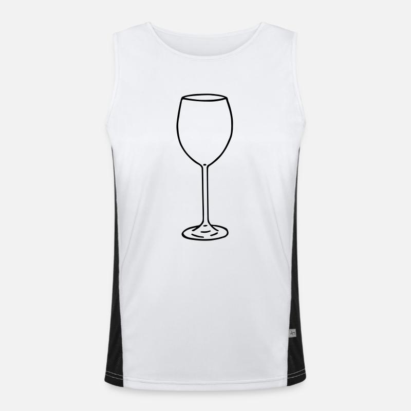 Weinglas Funktionelles Kontrast-Tank Top für Männer 