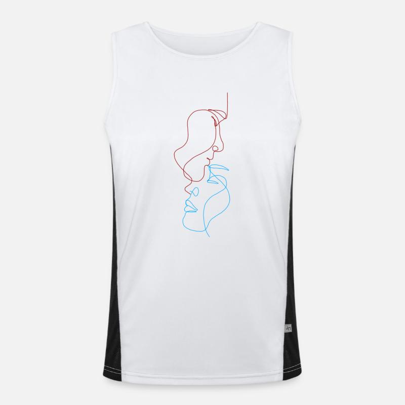 LoveLines Funktionelles Kontrast-Tank Top für Männer 