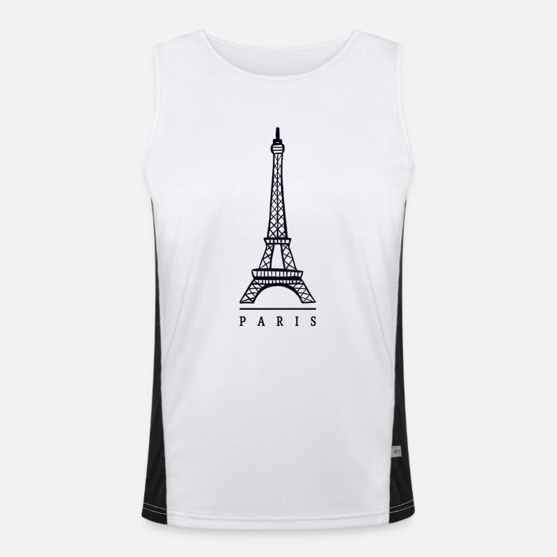 Tour Eiffel, Paris Débardeur respirant contrasté Homme 