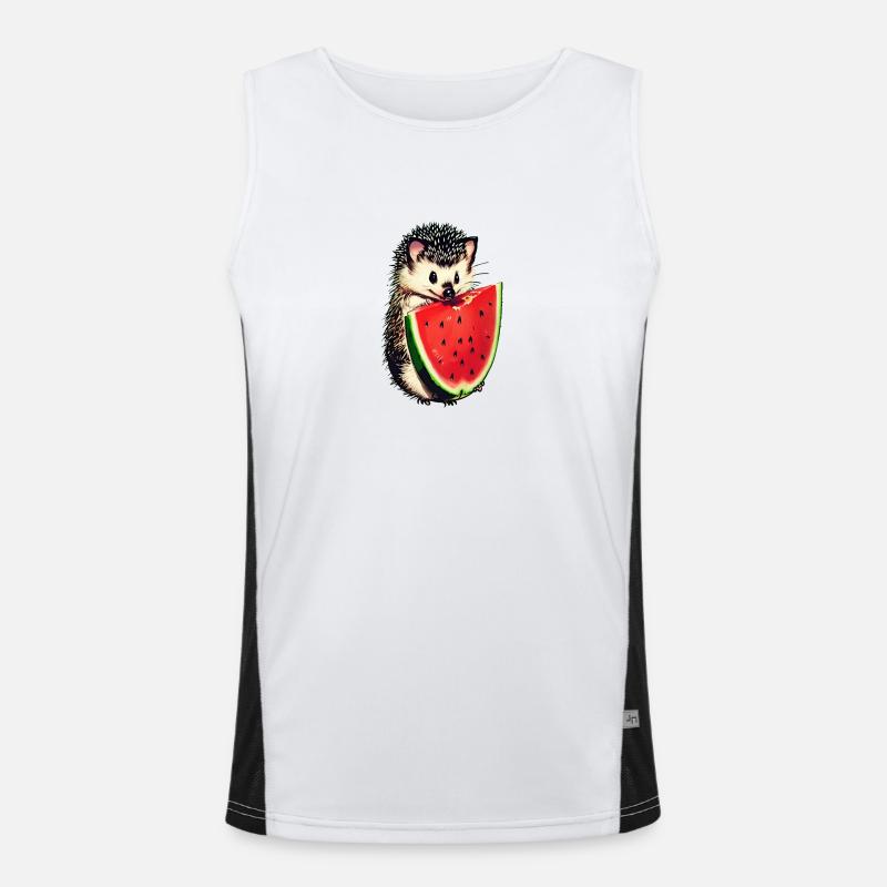 Igels Wassermelonen-Leckerbissen Funktionelles Kontrast-Tank Top für Männer 