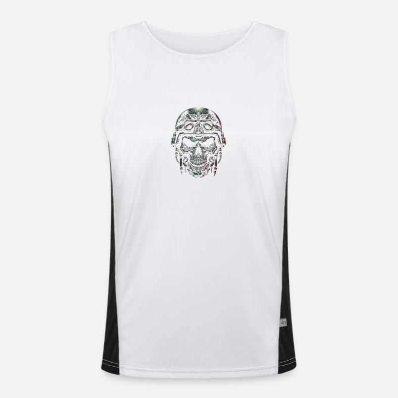 Pilotenschädel Pilot Funktionelles Kontrast-Tank Top für Männer 