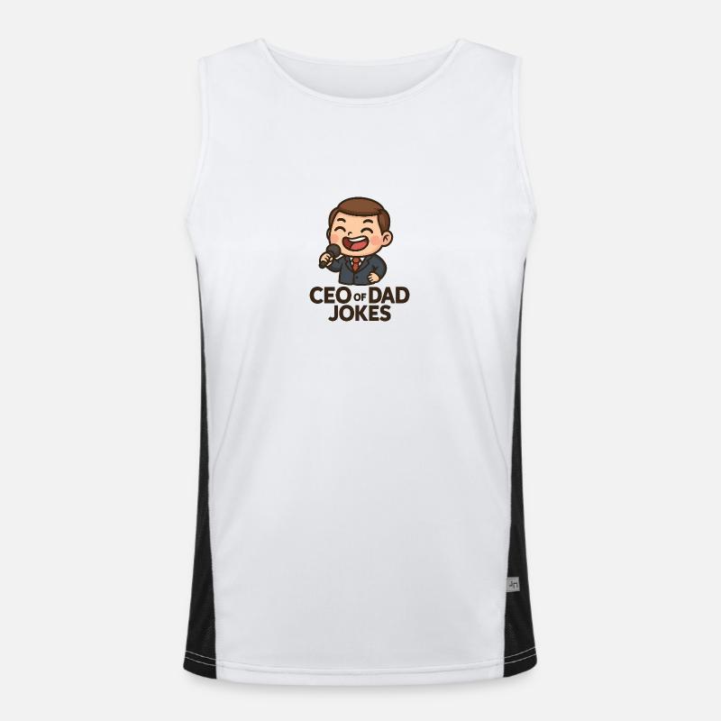 CEO von Dad Jokes Funktionelles Kontrast-Tank Top für Männer 