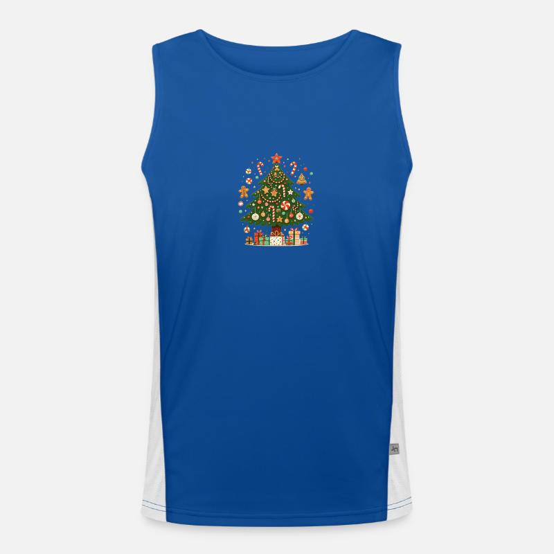 Creative Christmas Tree Men's Functional Contrast Tank Top 