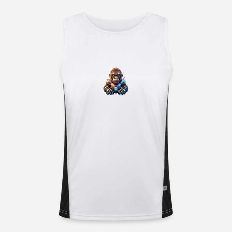Robot Gorilla Men's Functional Contrast Tank Top 