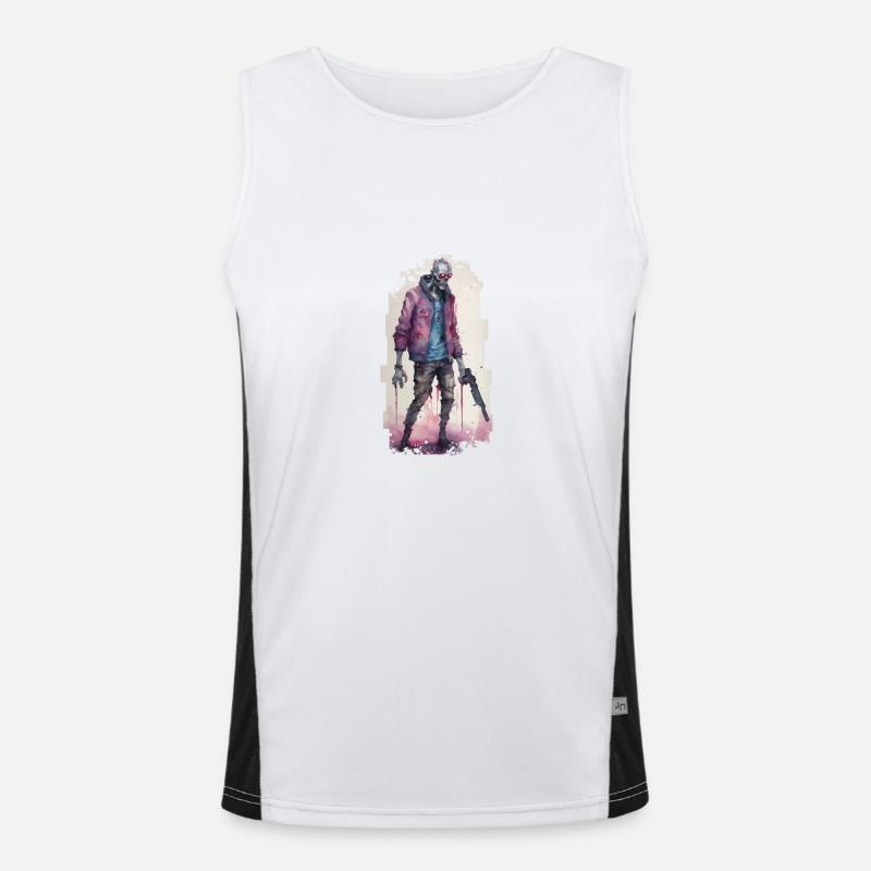 DataFreaK Zombie // Cyberpunk Débardeur respirant contrasté Homme 