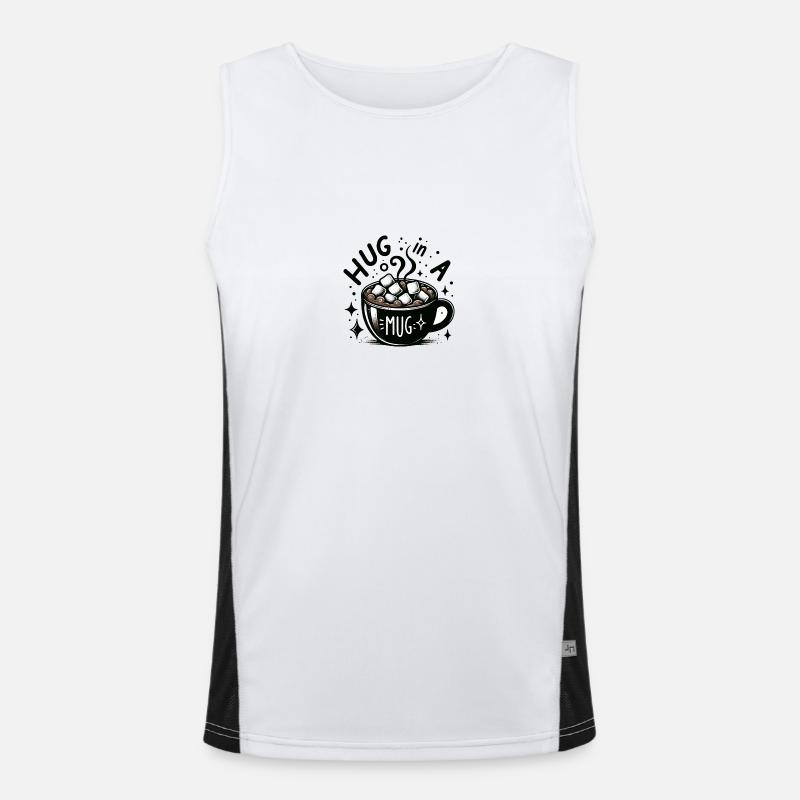 Hug in a mug Funktionelles Kontrast-Tank Top für Männer 