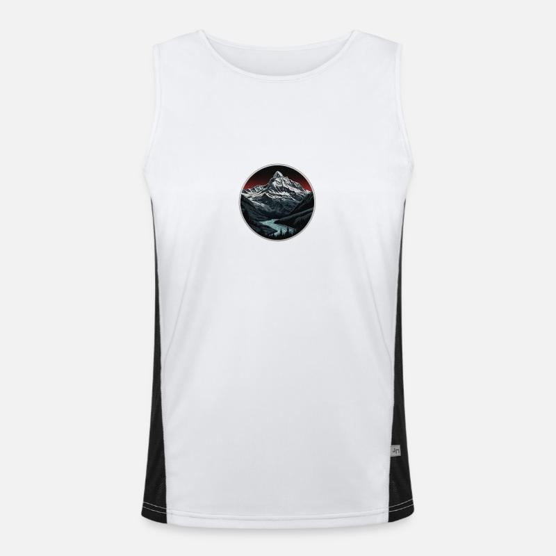 Schweizer Berge Funktionelles Kontrast-Tank Top für Männer 