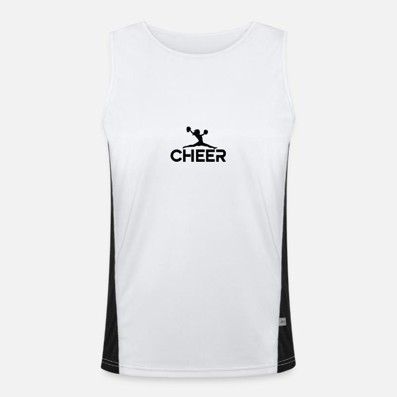 cheerleading Design 3 01 Funktionelles Kontrast-Tank Top für Männer 