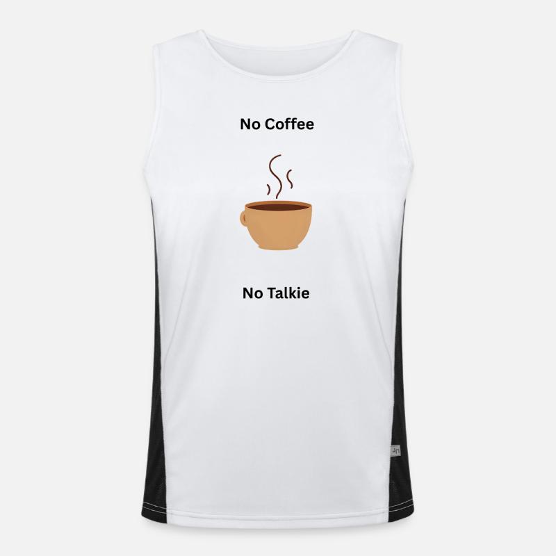 Chemise café | Pas de café, pas de talkie Débardeur respirant contrasté Homme 