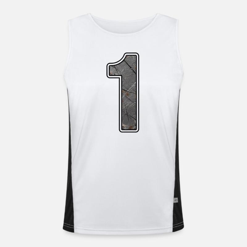 One Concrete Texture Design Men's Functional Contrast Tank Top 
