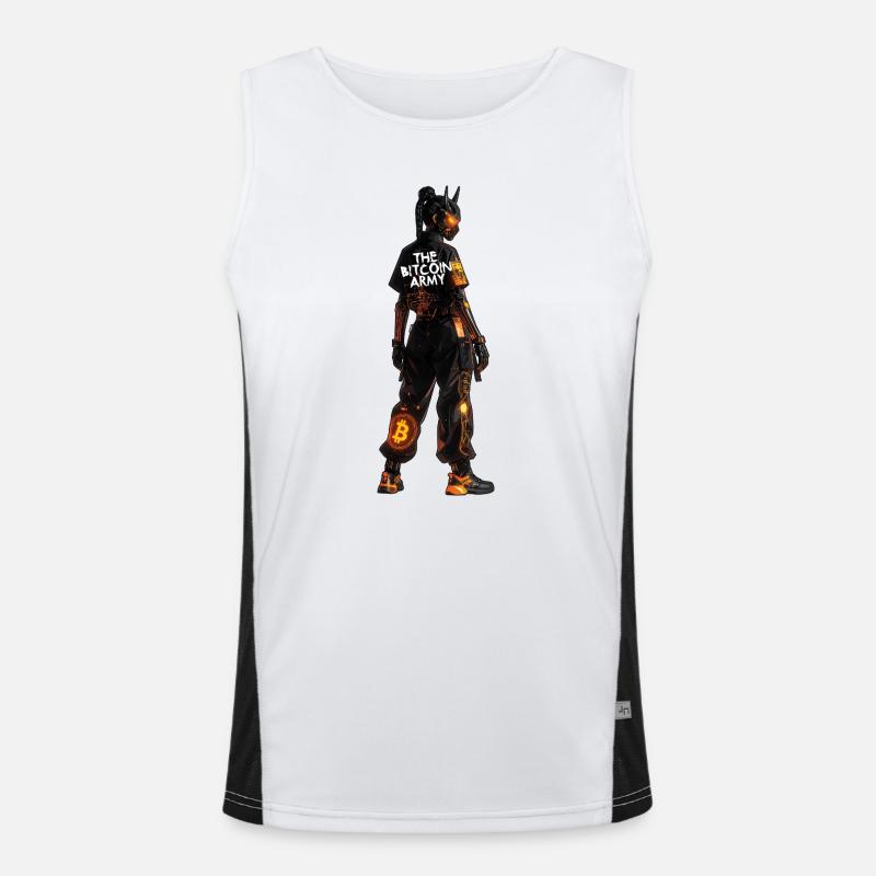 Bitcoin Bazooka - The Bitcoin Army - Samurai 02 Men's Functional Contrast Tank Top 