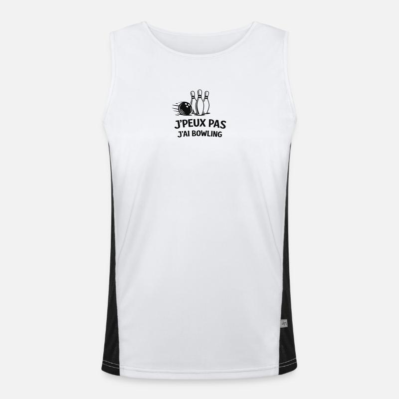 I Can't I Bowling – Humor Leisure and Outing Men's Functional Contrast Tank Top 