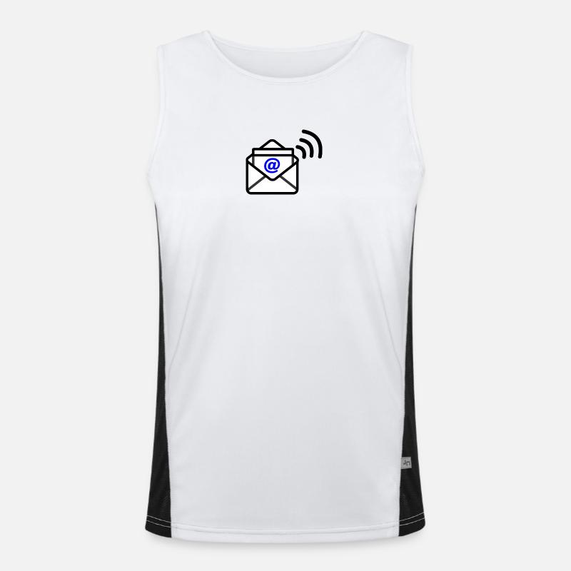 Logo e mail - Men's Functional Contrast Tank Top  - white/black