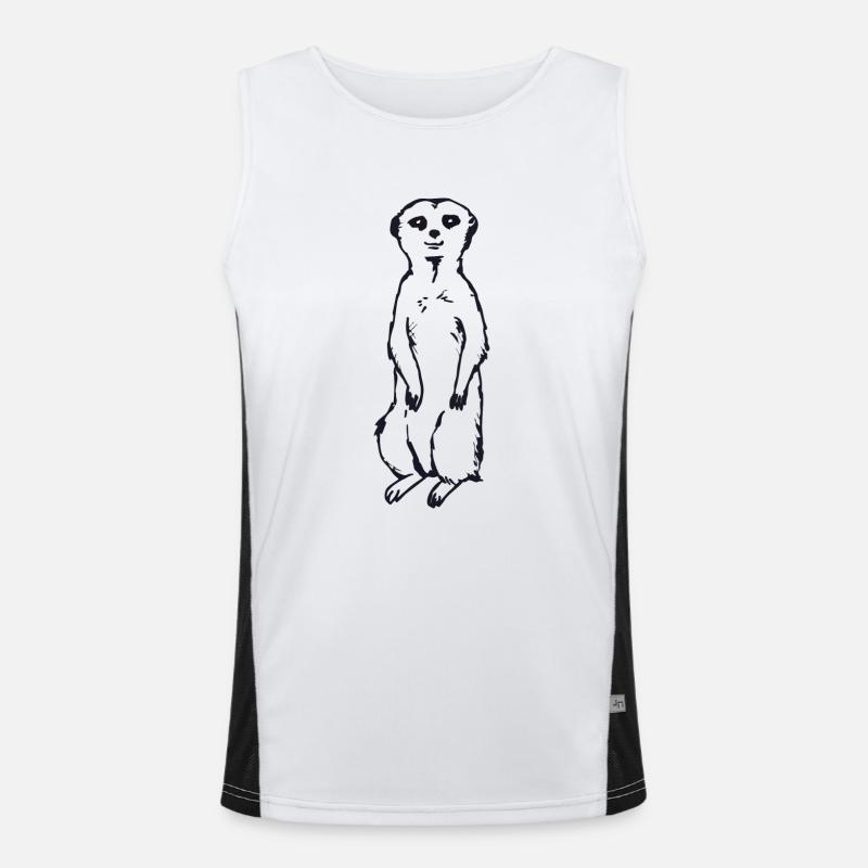 Erdmännchen Baby Geschenkidee Funktionelles Kontrast-Tank Top für Männer 