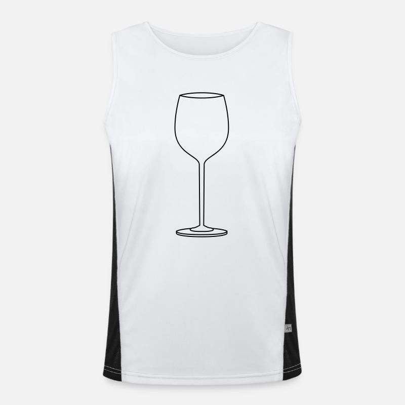 Design empty wine Men's Functional Contrast Tank Top 