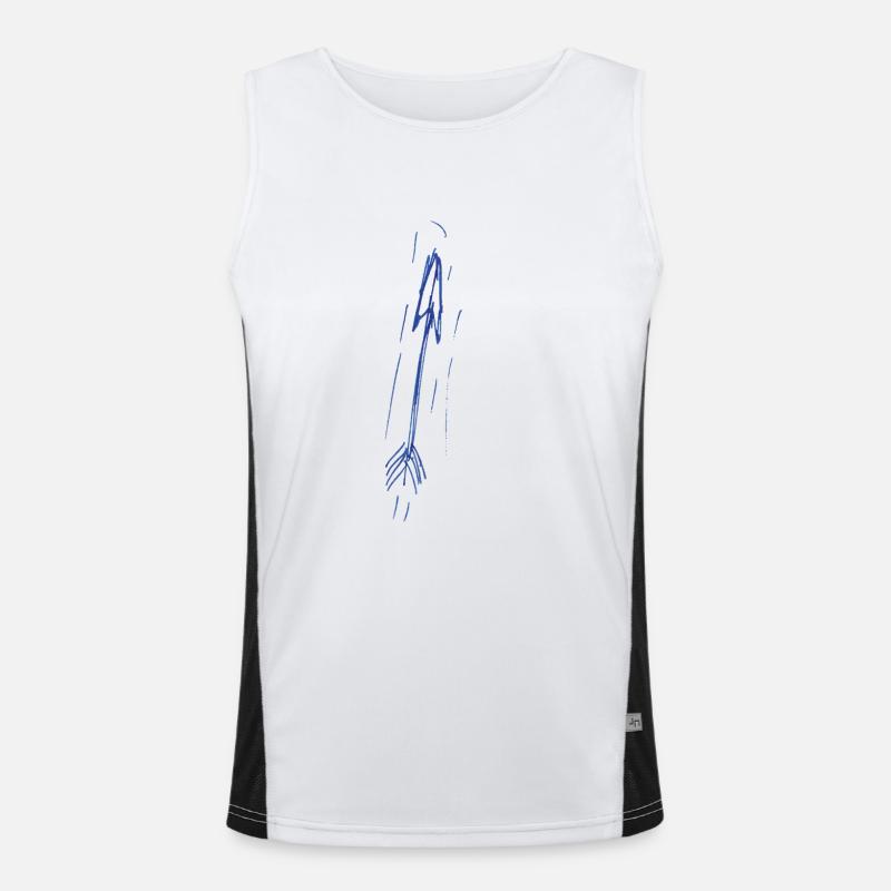 arrow for white Men's Functional Contrast Tank Top 