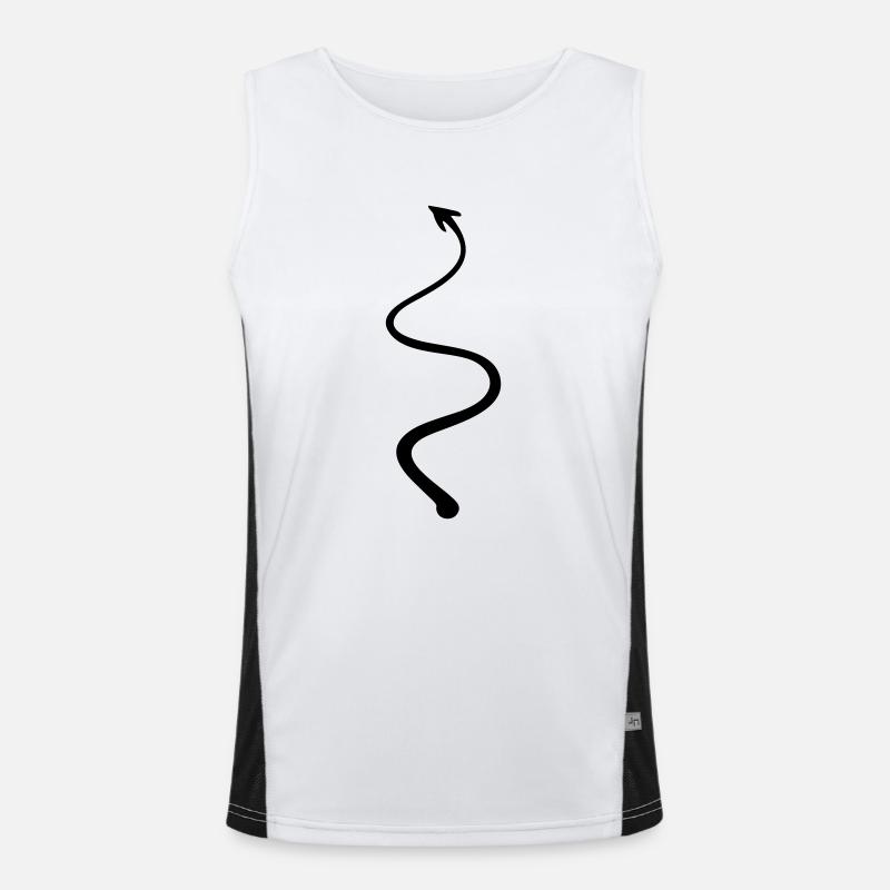 devil tail - Men's Functional Contrast Tank Top  - white/black