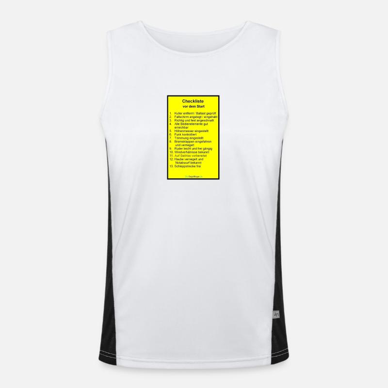 Checklist Glider Men's Functional Contrast Tank Top 