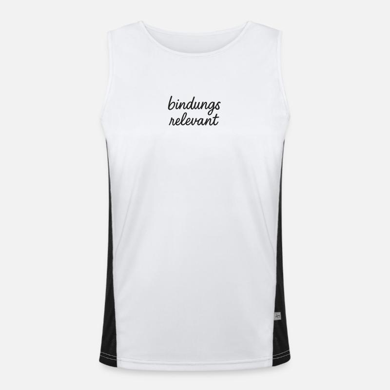 Binding relevant black - Men's Functional Contrast Tank Top  - white/black