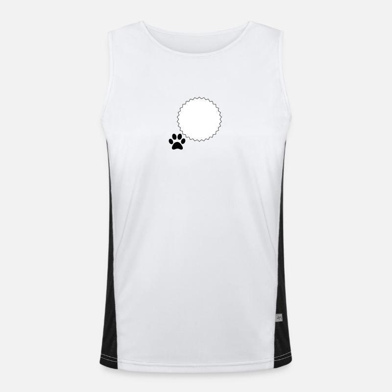 Template Sun Frame Paw Print Design Men's Functional Contrast Tank Top 