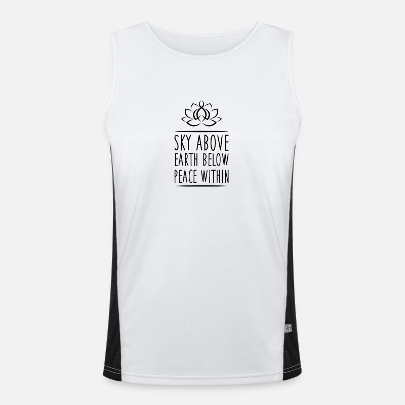 Cool Yoga Saying Gift Yogi Men's Functional Contrast Tank Top 