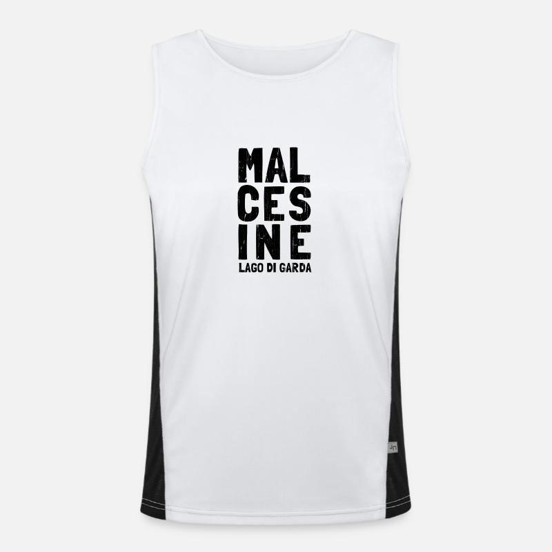 Malcesine, Vérone, Lac de Garde, Monte Baldo, Italie Débardeur respirant contrasté Homme 
