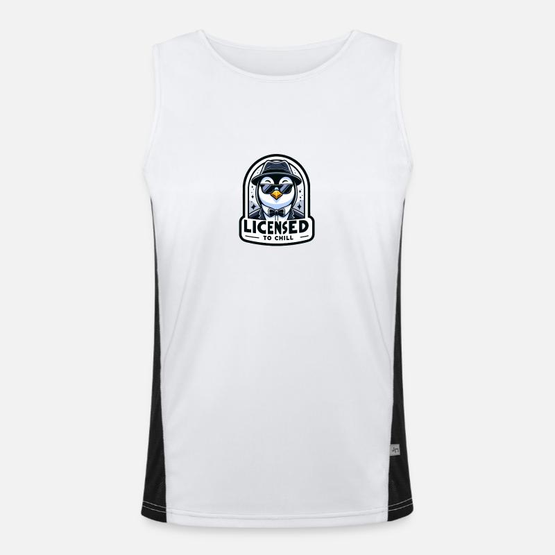 Licensed to Chill - Men's Functional Contrast Tank Top  - white/black