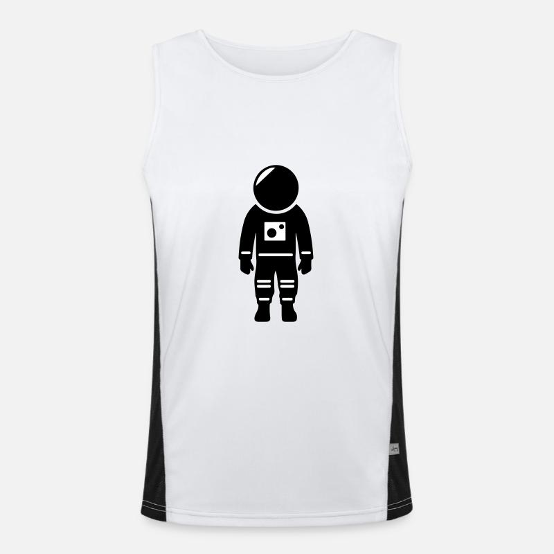 Astronaut Space Funktionelles Kontrast-Tank Top für Männer 