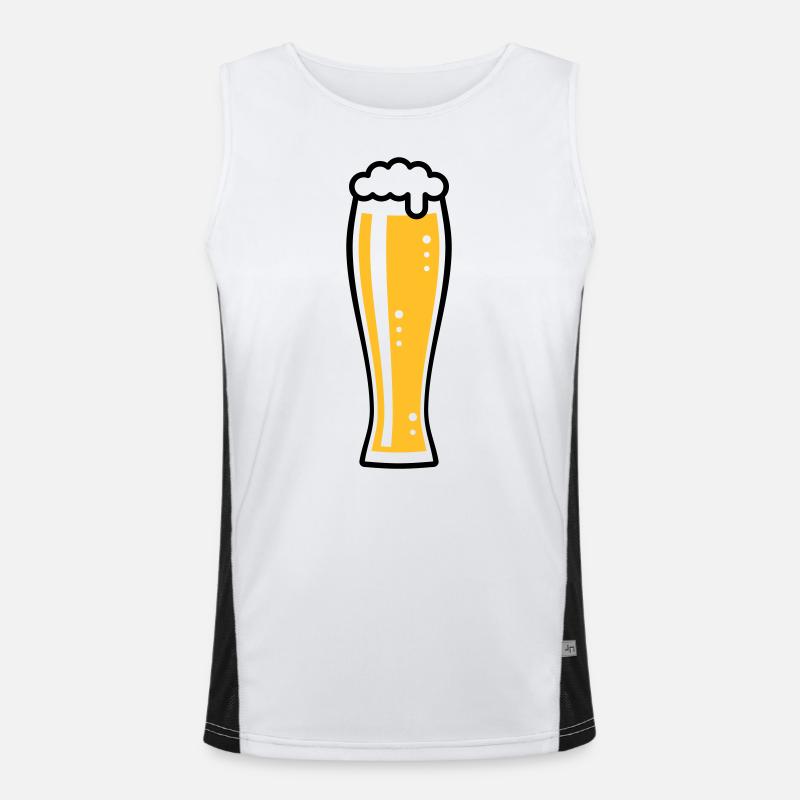 Weißbierglas (Bier / Weizenglas / Bierglas / 2C) Funktionelles Kontrast-Tank Top für Männer 