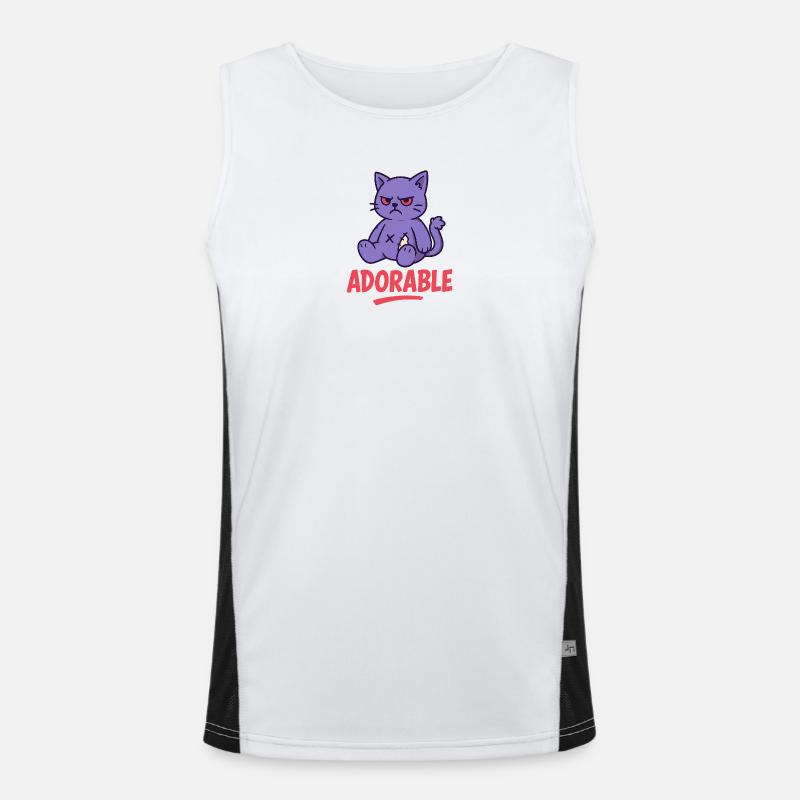 Grumpy Kitty Men's Functional Contrast Tank Top 