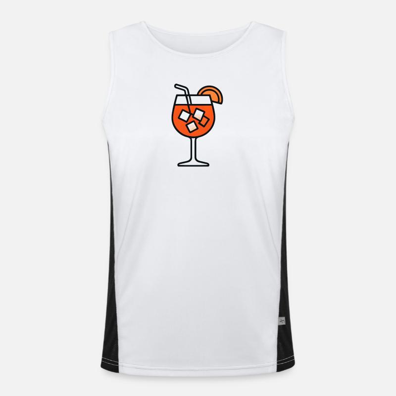 Party Spritz Glas Geschenkidee Funktionelles Kontrast-Tank Top für Männer 