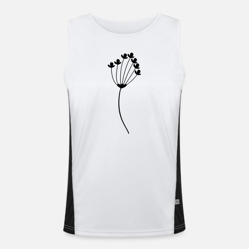Blume Funktionelles Kontrast-Tank Top für Männer 