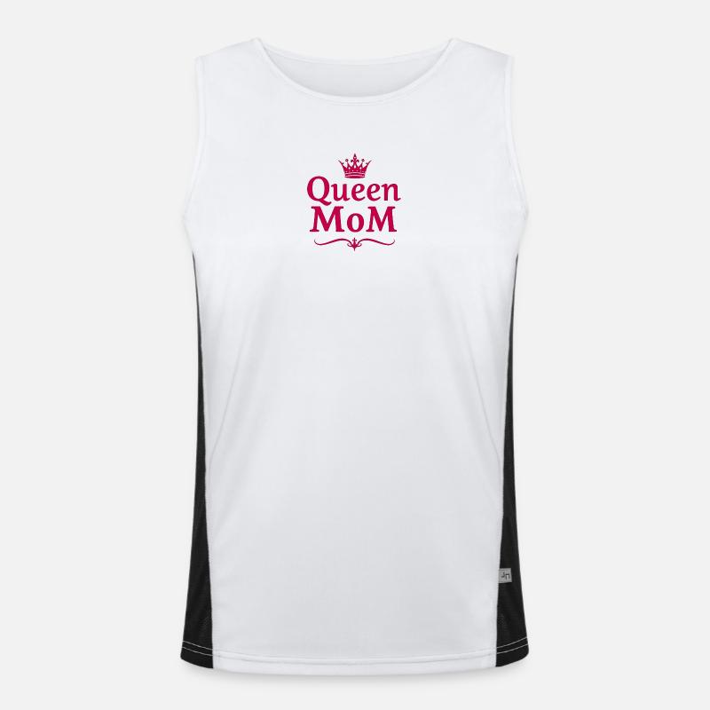 Queen Mom – Stylisches Muttertags Design Funktionelles Kontrast-Tank Top für Männer 
