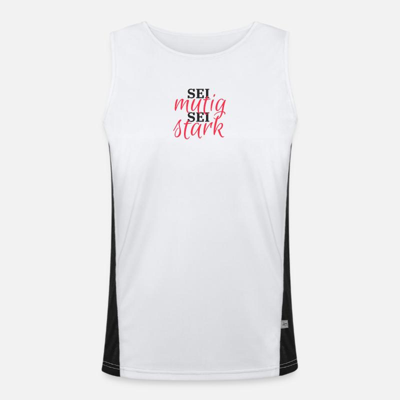 Be brave, be strong Men's Functional Contrast Tank Top 
