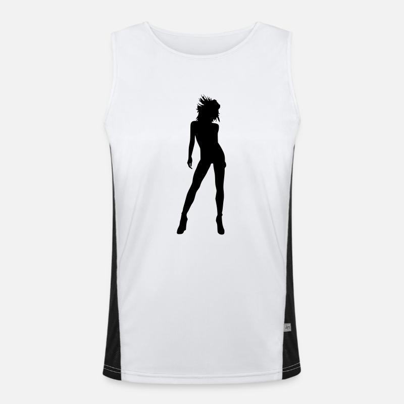 tänzerin Funktionelles Kontrast-Tank Top für Männer 