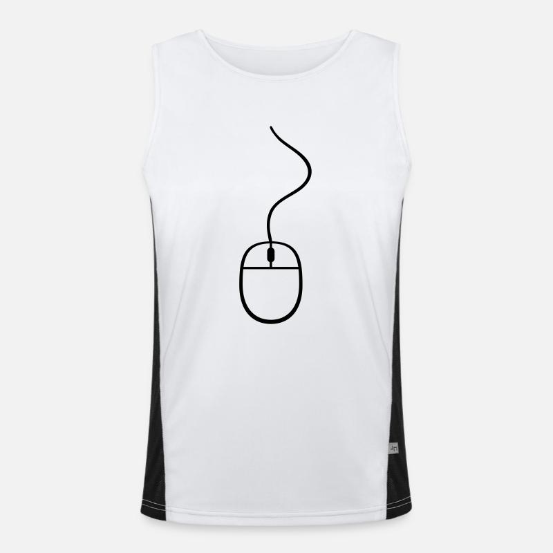 câble d'ordinateur souris clic de commande pc ordi Débardeur respirant contrasté Homme 