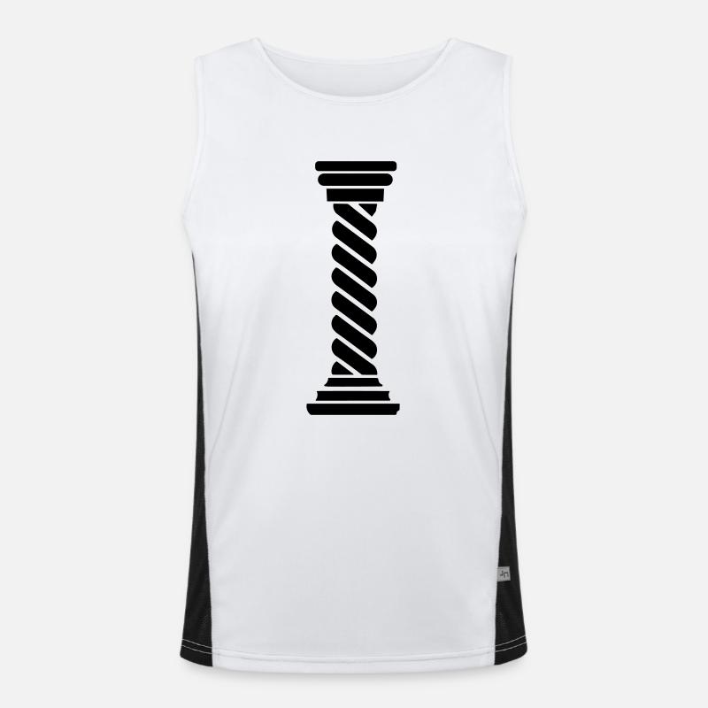 Griechische Säule Funktionelles Kontrast-Tank Top für Männer 